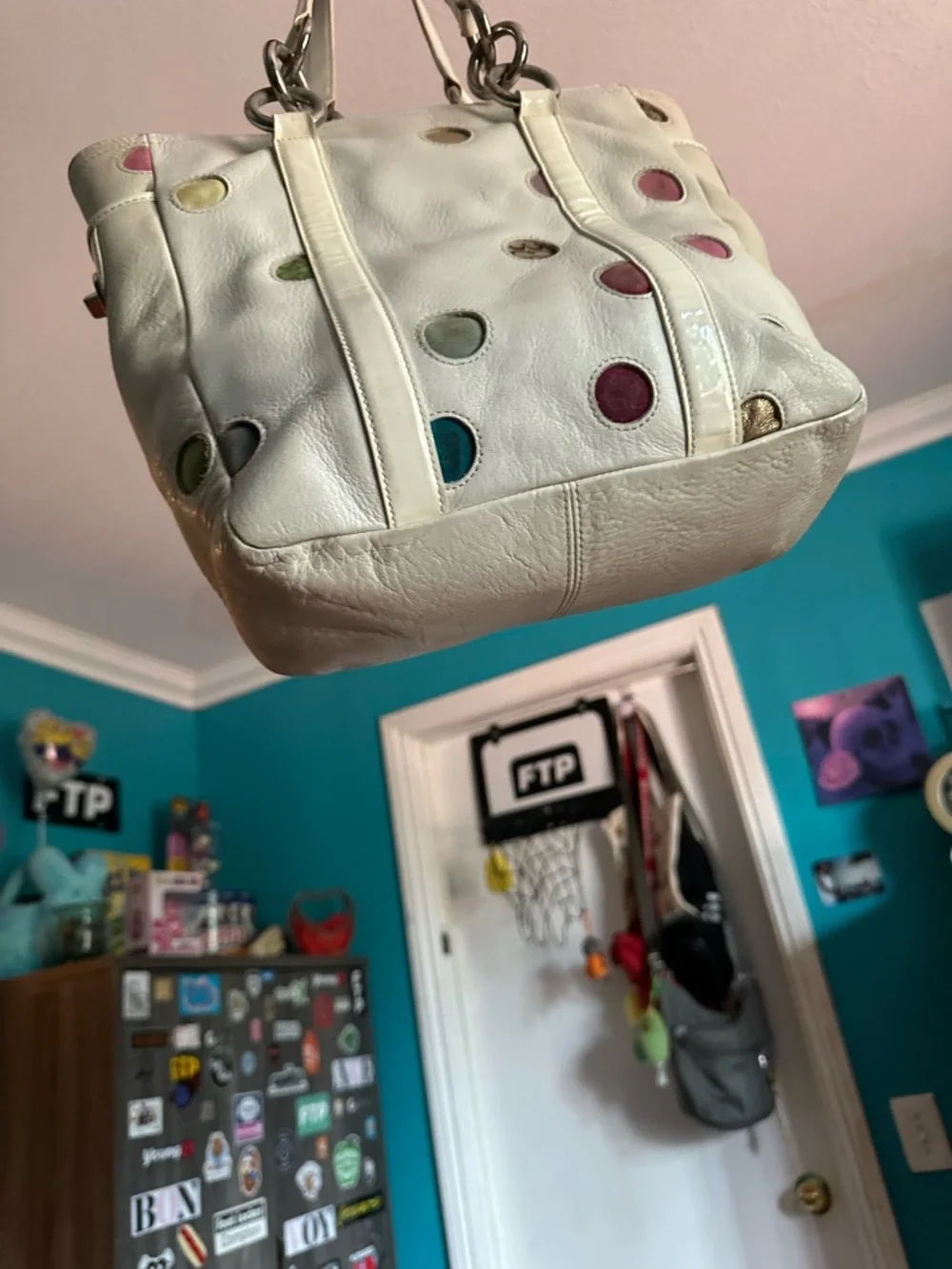 Coach Colorful Polka Dot Bag with Wallet - Picture 3 of 11